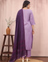modern lavender cotton slub designer party wear readymade salwar suit with lavender cotton slub of-13732-acy4531 Close-up View
